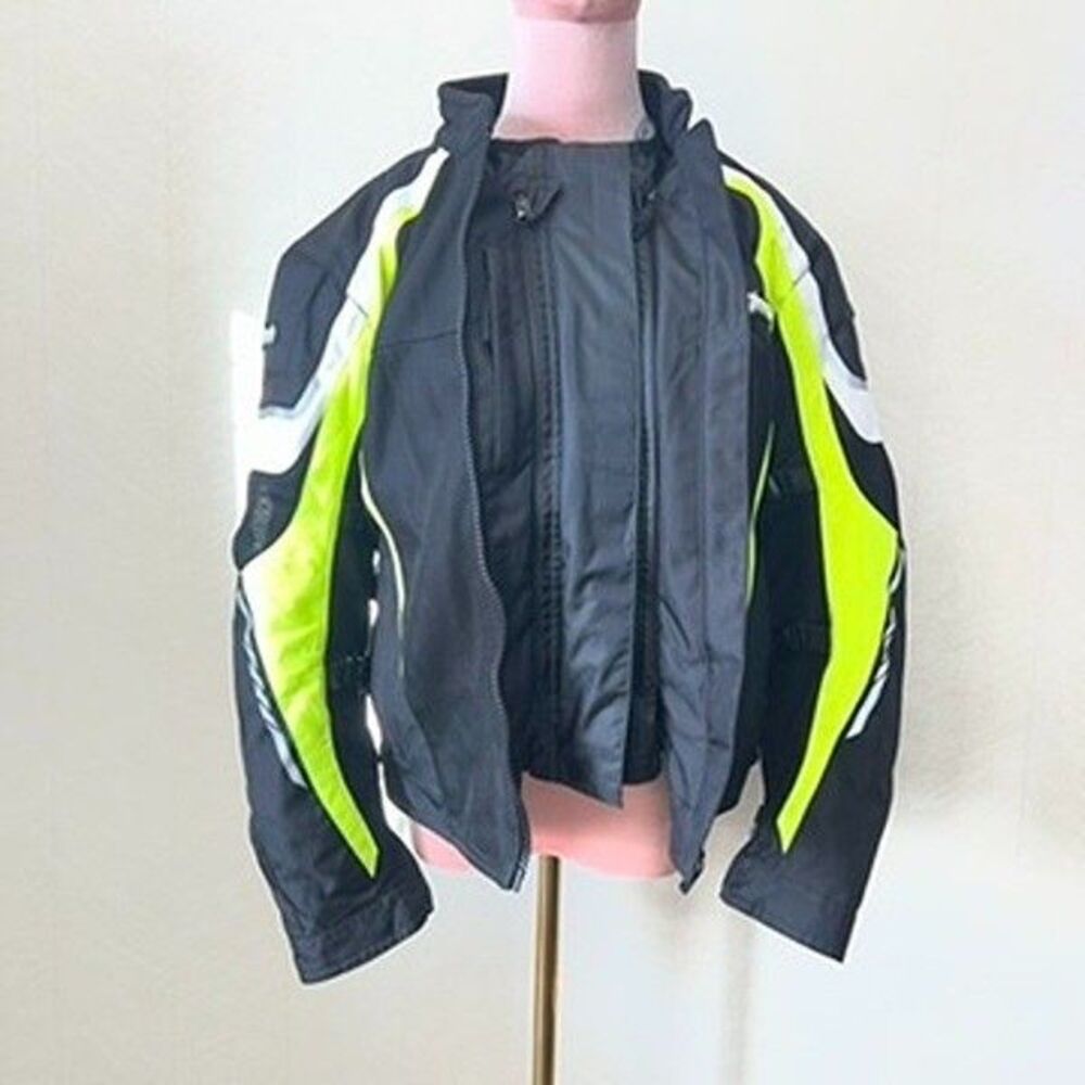 Cortech GX Air 5.0 Black Yellow Full Zip Motorcycle Jacket Womens Size L